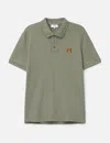 Maison Kitsuné Fox Head Regular Polo In Green