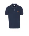 Maison Kitsuné Regular Fit Polo Shirt With Short Sleeves In Blue