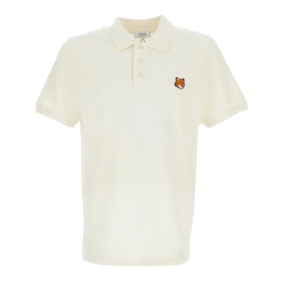 Maison Kitsuné Fox Head Regular Polo In White