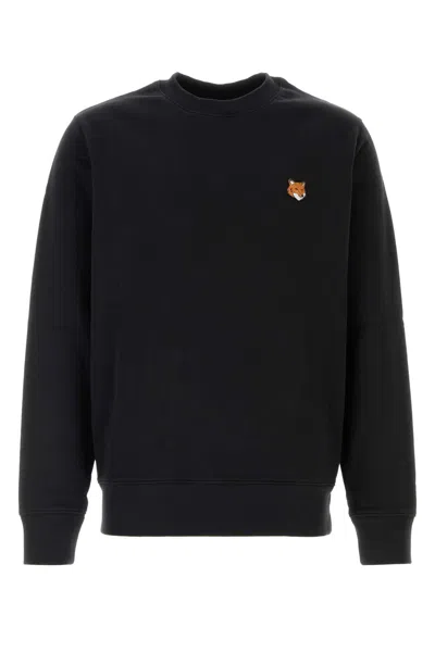 Maison Kitsuné Maison Kitsune Fox Head Regular Sweatshirt In Black