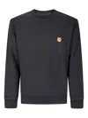 Maison Kitsuné Cotton Sweatshirt Featuring Fox Head Design In Blue