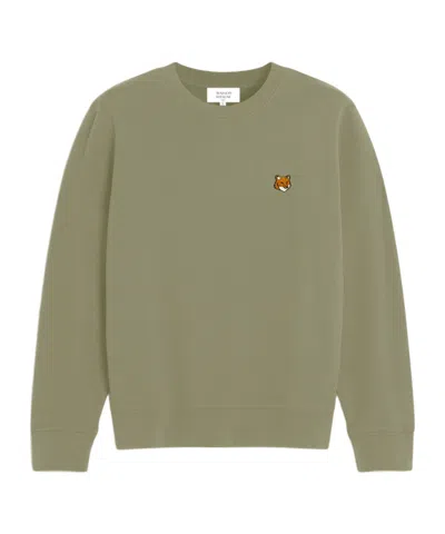 Maison Kitsuné Fox Head Regular Sweatshirt In Green