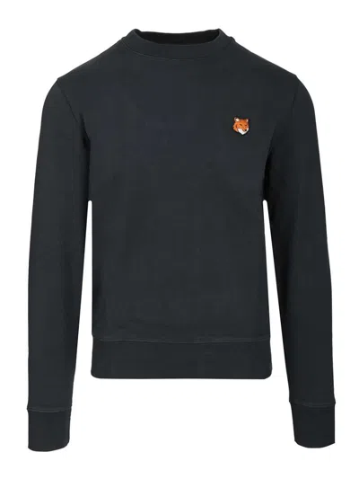 Maison Kitsuné Fox Head Regular Sweatshirt Sweatshirts Black
