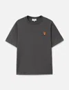 Maison Kitsuné Fox Head Regular Fit Cotton T-shirt In Gray