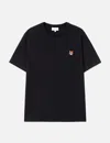 Maison Kitsuné Black Regular T-shirt With Logo Patch In Black