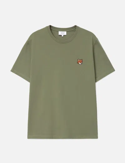 Maison Kitsuné Fox Head Regular T-shirt In Green