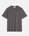 Maison Kitsuné Fox Head Regular Fit Cotton T-shirt In Gray