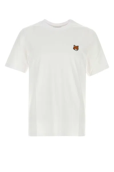 Maison Kitsuné Maison Kitsune Fox Head Regular Tee-shirt In White