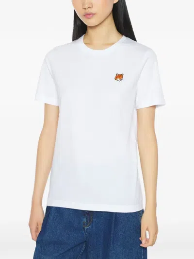 Maison Kitsuné Maison Kitsune Fox Head Regular Tee-shirt In White