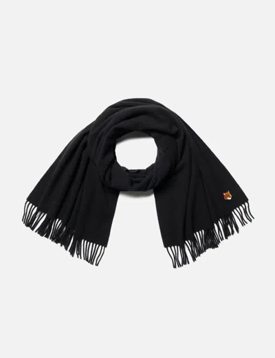 Maison Kitsuné Fox Head Scarf In Black