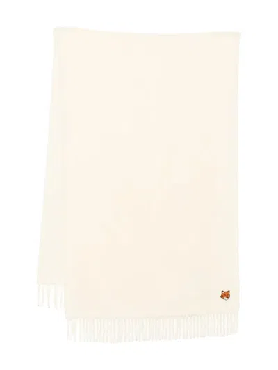 Maison Kitsuné Fox Head Scarf Accessories In White