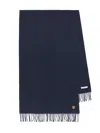 Maison Kitsuné Fox Head Scarf In Blue