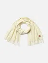Maison Kitsuné Fox Head Scarf In White