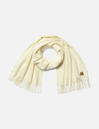 Maison Kitsuné Fox Head Scarf In White