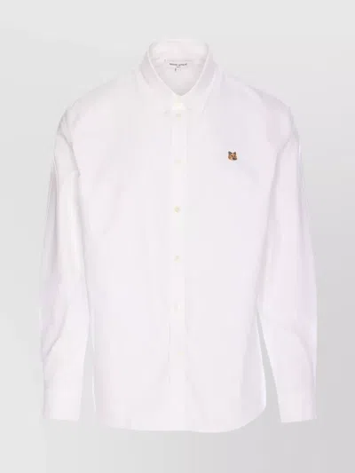 Maison Kitsuné Fox Head Shirt Long Sleeves In White