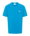 Maison Kitsuné Fox Head Short Sleeved T-shirt In Blue