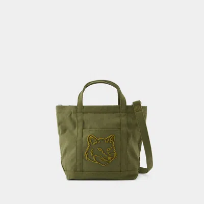 Maison Kitsuné Fox Head Small Shopper Bag - Maison Kitsune - Cotton - Green