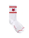 Maison Kitsuné Fox Head Socks In White