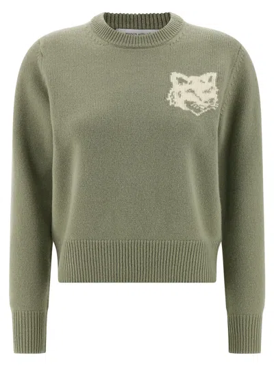 MAISON KITSUNÉ FOX HEAD SWEATER