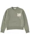 Maison Kitsuné "fox Head" Sweater In Green