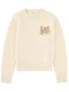 Maison Kitsuné "fox Head" Sweater In Neutral