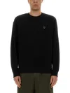 Maison Kitsuné Ribbed Crew Neck Sweater With Long Sleeves