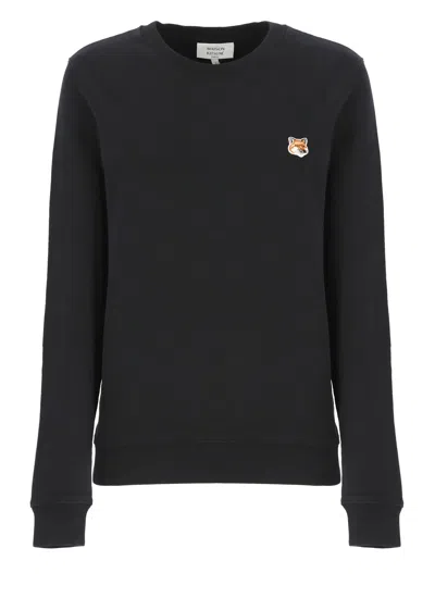 Maison Kitsuné Fox Head Sweatshirt In Black