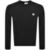 Maison Kitsuné Black Fox Head Long Sleeve T-shirt