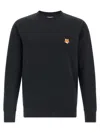 Maison Kitsuné Cotton Sweatshirt Featuring Fox Head Design In Black