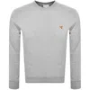 Maison Kitsuné Long Sleeve Fox Head Patch Sweatshirt In Grey