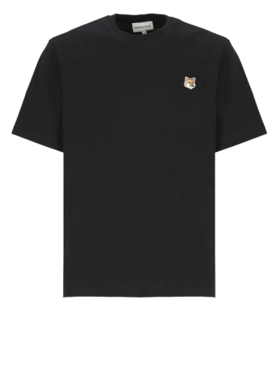 Maison Kitsuné Fox Head T-shirt In Black