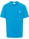 Maison Kitsuné Fox Head Short Sleeved T-shirt In Blue