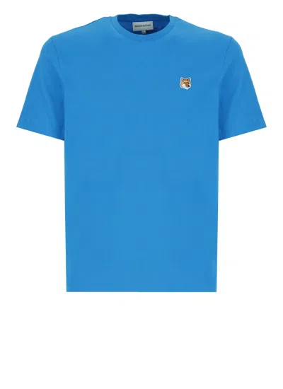 Maison Kitsuné Fox Head T-shirt In Blue