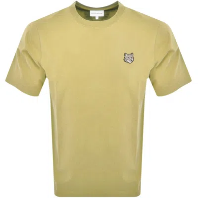 MAISON KITSUNÉ MAISON KITSUNE FOX HEAD T SHIRT GREEN