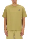 Maison Kitsuné Maison Kitsune Fox Head Patch Oversized T-shirt In Green