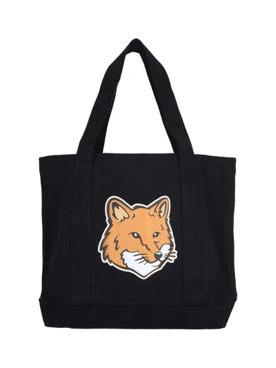 MAISON KITSUNÉ "FOX HEAD" TOTE BAG