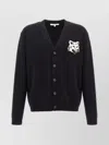 Maison Kitsuné Black Fox Head Cardigan With Buttons Closure