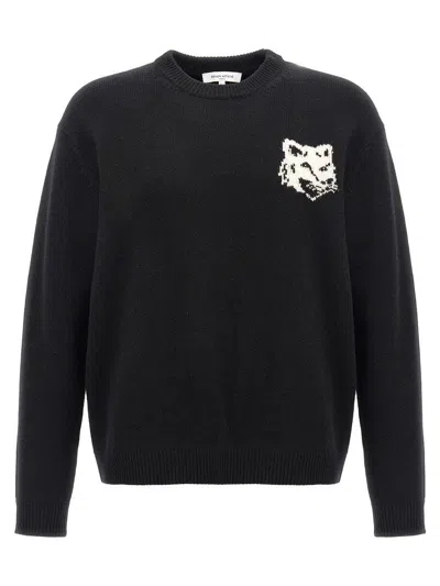 MAISON KITSUNÉ MAISON KITSUNÉ FOX HEAD WOOL JUMPER