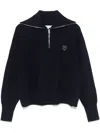 Maison Kitsuné Bold Fox Head-patch Sweater In Blue