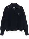 Maison Kitsuné Bold Fox Head-patch Sweater In Blue