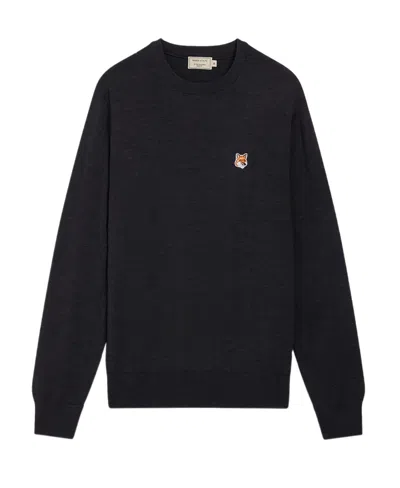 MAISON KITSUNÉ MAISON KITSUNÉ FOX HEAD PATCH LONG-SLEEVED JUMPER