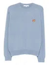 Maison Kitsuné Fox Head Patch Regular Sweater In Blue