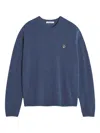 Maison Kitsuné Fox Head Wool Sweater In Blue