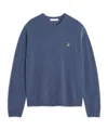 Maison Kitsuné Fox Head Wool Sweater In Blue