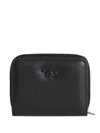 Maison Kitsuné Fox-head Zip-around Wallet In Black