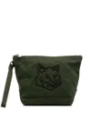 MAISON KITSUNÉ FOX HEAD ZIPPED POUCH