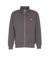 Maison Kitsuné Fox Head Zipped Regular Sweatshirt In Gray