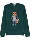 MAISON KITSUNÉ FOX INTARSIA-KNIT SWEATER