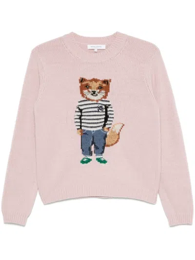 MAISON KITSUNÉ FOX-INTARSIA SWEATER