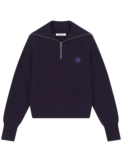 Maison Kitsuné Fox Knit In Blue